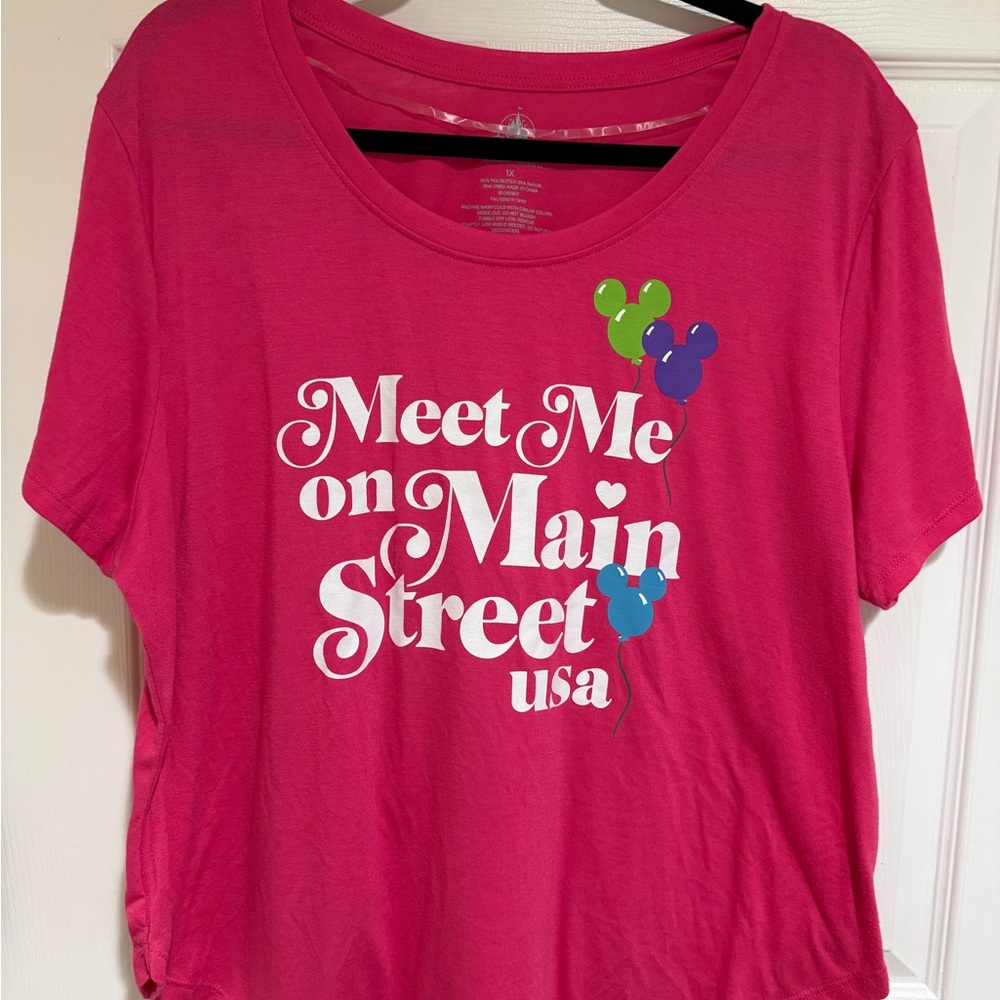 Disney Pink Short Sleeve Tee with Balloon Design
